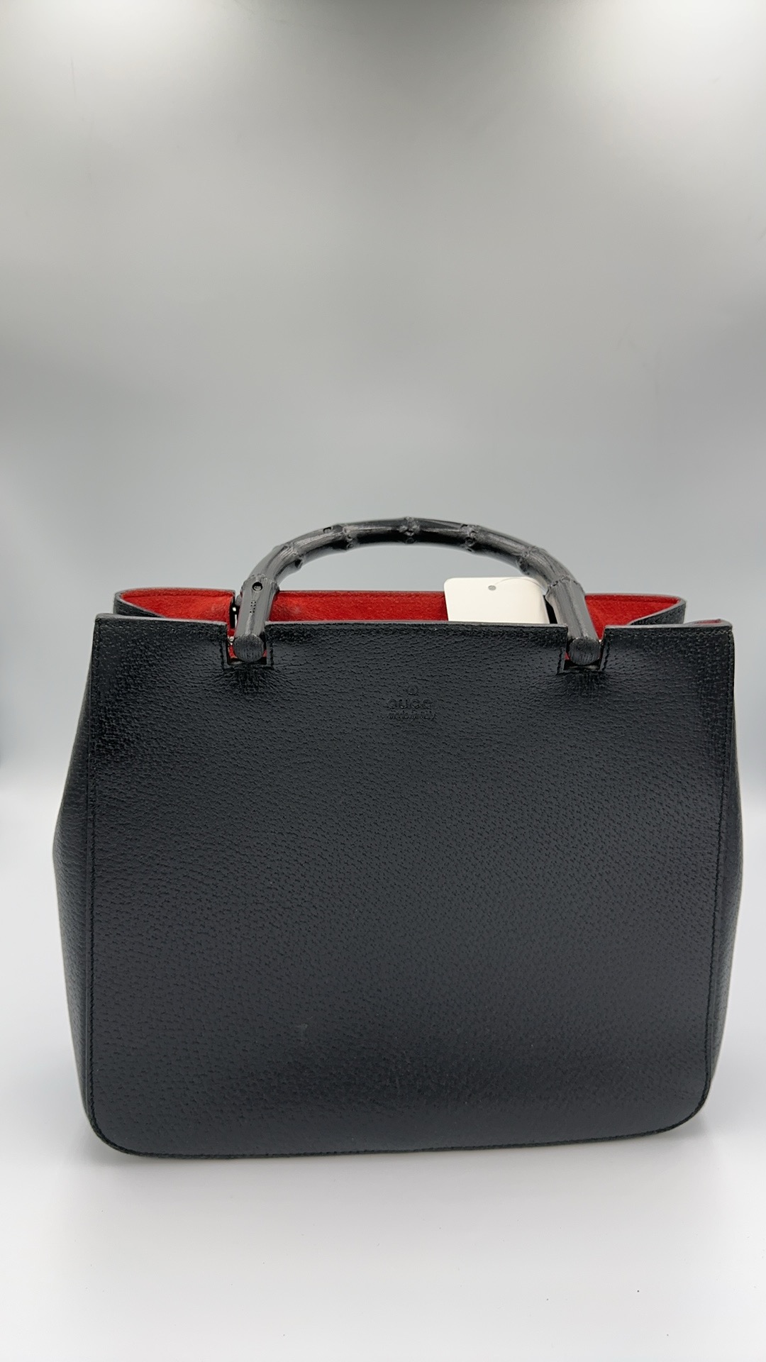 GUCCI  グッチ オールドグッチ バンブー トートバッグ ハンドバッグ レディース レザー レッド 赤 ヴィンテージ 中古