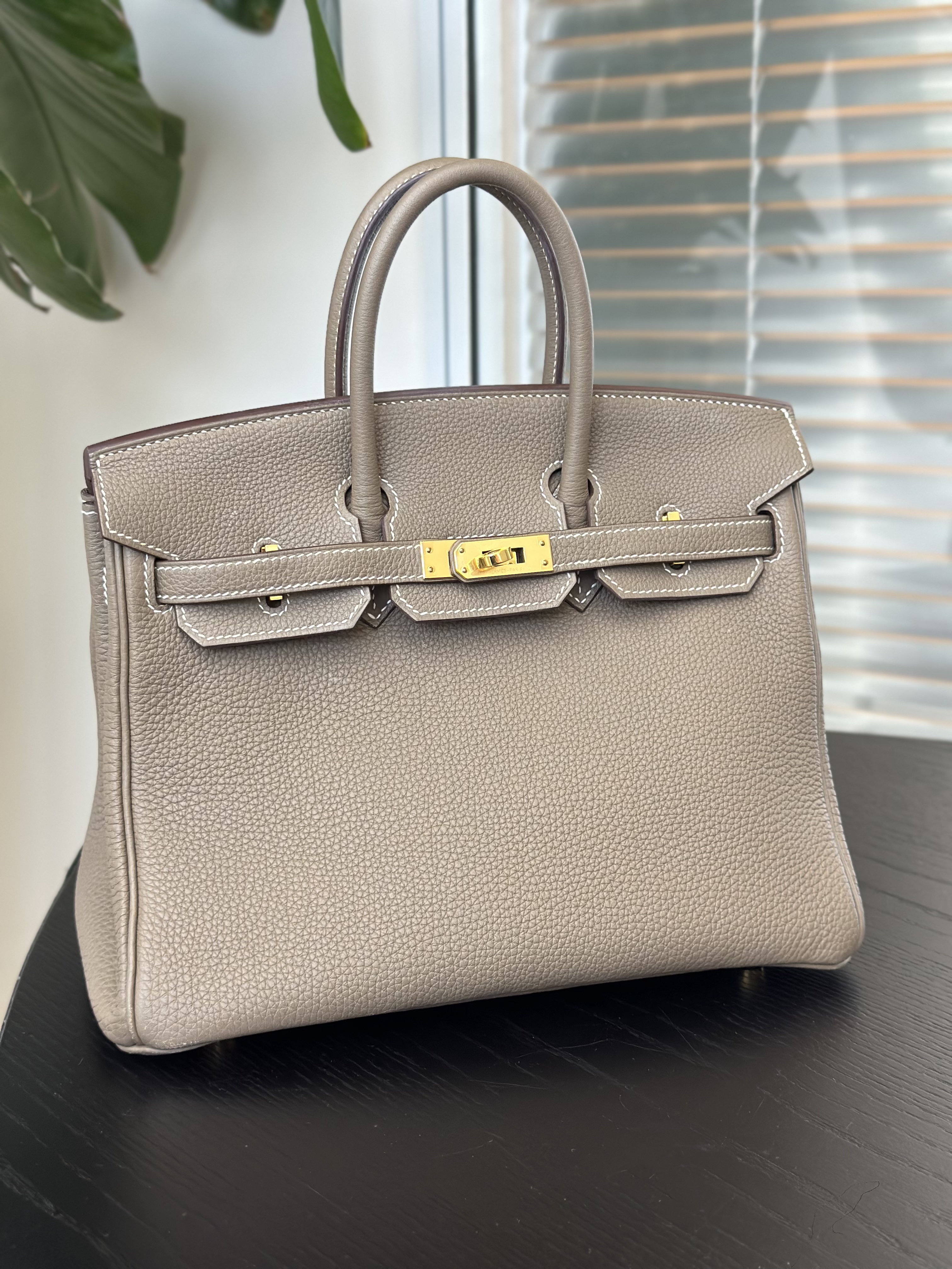 爱马仕 Birkin25 大象灰金扣 W刻 24年 附件：钥匙锁 票