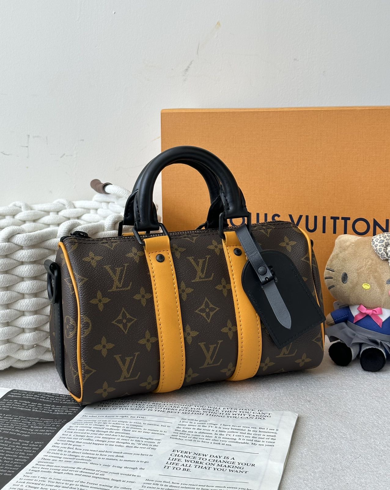 LV keepall 25老花 芯片款附件：尘袋 肩带